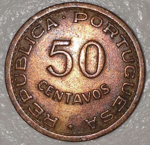 1957 - 50 CENTAVOS - MOCAMBIQUE - MOZAMBIQUE - (Bronze)